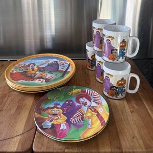 Vintage McDonald’s Plates and Mugs set- must have!!!